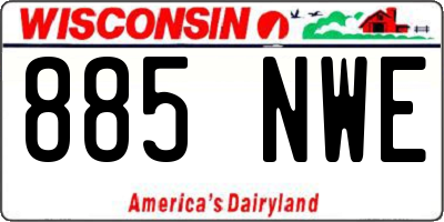 WI license plate 885NWE