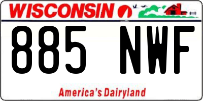 WI license plate 885NWF