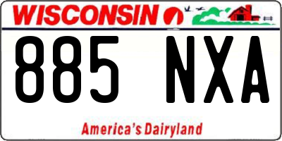 WI license plate 885NXA