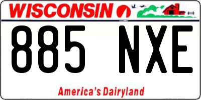 WI license plate 885NXE
