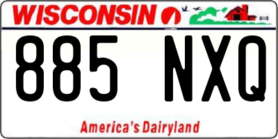 WI license plate 885NXQ