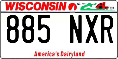 WI license plate 885NXR