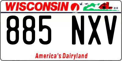 WI license plate 885NXV