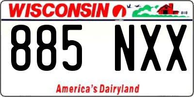WI license plate 885NXX
