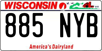WI license plate 885NYB