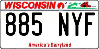 WI license plate 885NYF