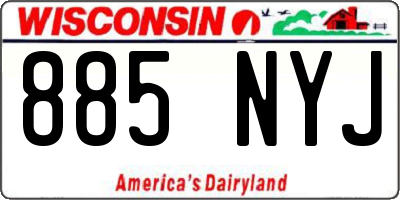 WI license plate 885NYJ