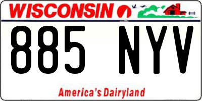 WI license plate 885NYV