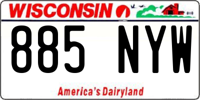 WI license plate 885NYW