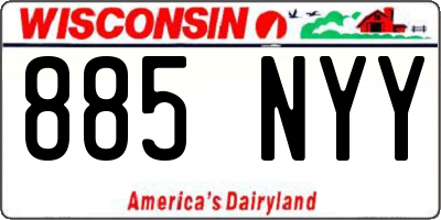 WI license plate 885NYY