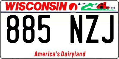WI license plate 885NZJ