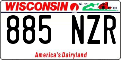 WI license plate 885NZR