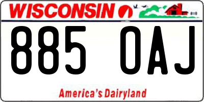 WI license plate 885OAJ