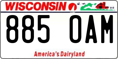 WI license plate 885OAM