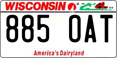 WI license plate 885OAT