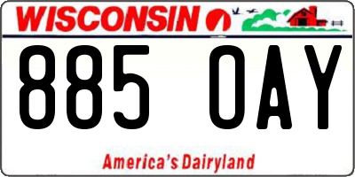 WI license plate 885OAY