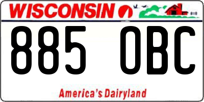 WI license plate 885OBC