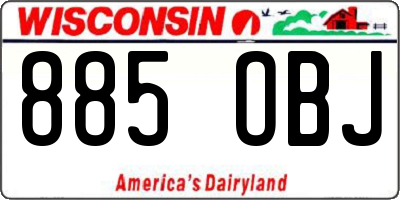 WI license plate 885OBJ