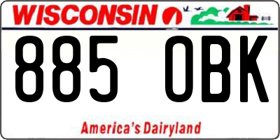 WI license plate 885OBK