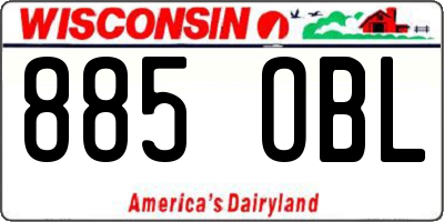 WI license plate 885OBL