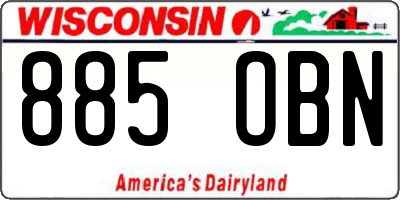 WI license plate 885OBN