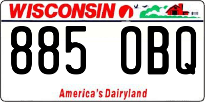 WI license plate 885OBQ
