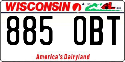 WI license plate 885OBT