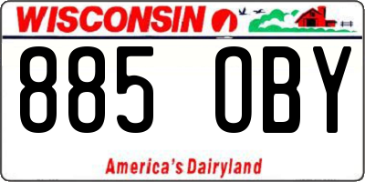 WI license plate 885OBY