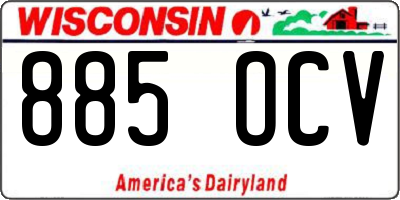 WI license plate 885OCV