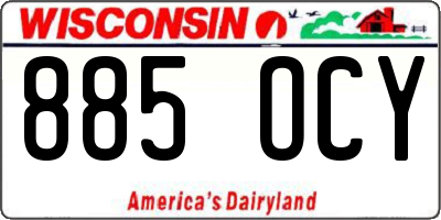 WI license plate 885OCY