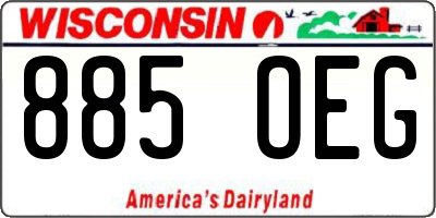 WI license plate 885OEG