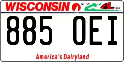 WI license plate 885OEI