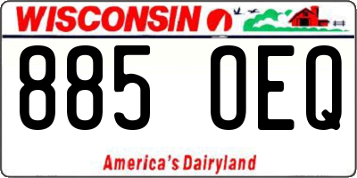 WI license plate 885OEQ