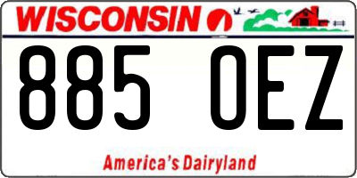 WI license plate 885OEZ