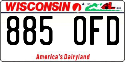 WI license plate 885OFD