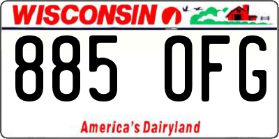 WI license plate 885OFG