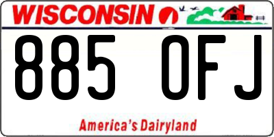 WI license plate 885OFJ