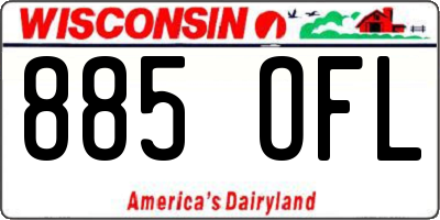 WI license plate 885OFL