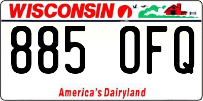 WI license plate 885OFQ