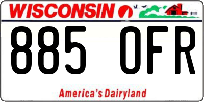 WI license plate 885OFR