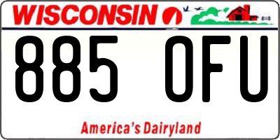WI license plate 885OFU