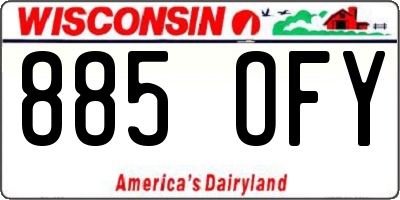 WI license plate 885OFY