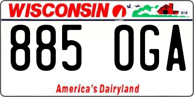 WI license plate 885OGA