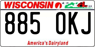 WI license plate 885OKJ