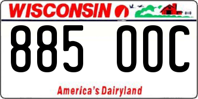 WI license plate 885OOC
