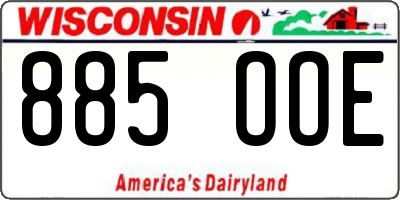 WI license plate 885OOE