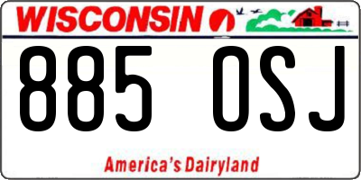 WI license plate 885OSJ