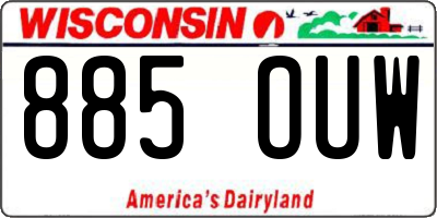 WI license plate 885OUW