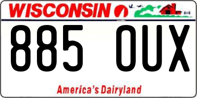 WI license plate 885OUX