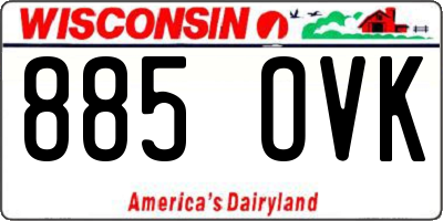 WI license plate 885OVK